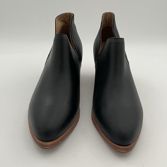 Nisolo Womens 9 Shoes Mia Everyday Bootie Black Leather Ankle Boots Stacked Heel - Picture 3 of 12